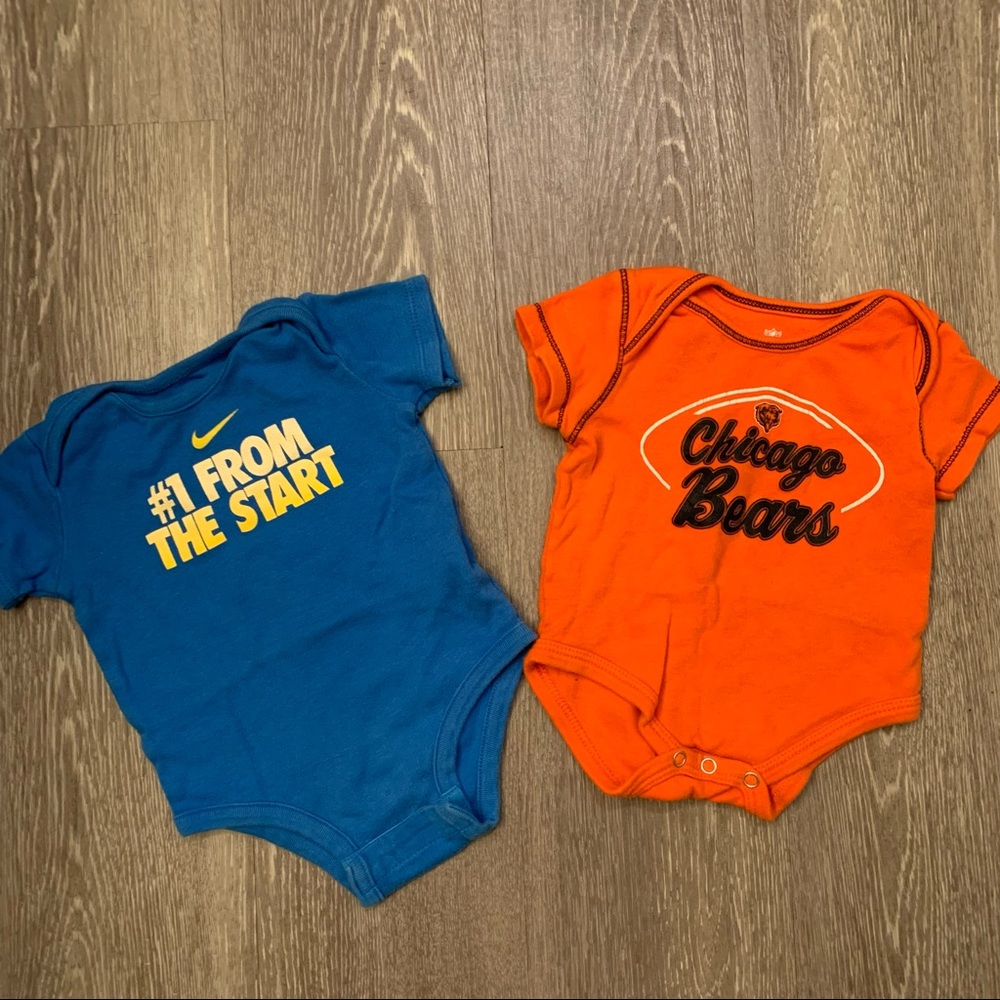 Chicago Bears‎ NFL Team Apparel & Nike Baby Onesies Newborn Size 0-3 Months.